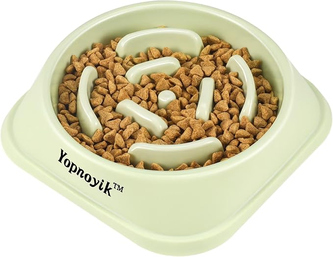 Yopnoyik Slow Feeder Dog Bowls for Healthy Eating, Non-Slip and Anti-Choking Design, Reduces Bloating & Overeating for Large Dogs, Easy to Clean