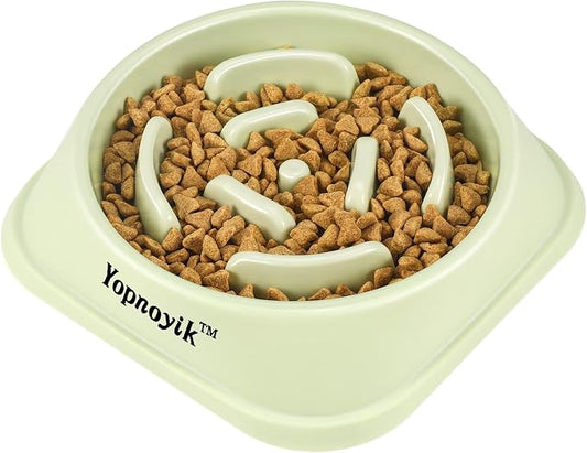 Yopnoyik Slow Feeder Dog Bowls for Healthy Eating, Non-Slip and Anti-Choking Design, Reduces Bloating & Overeating for Large Dogs, Easy to Clean