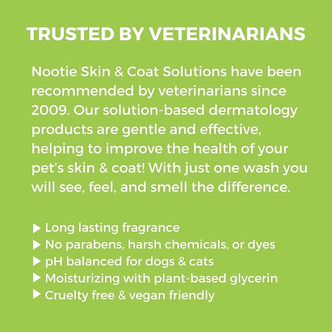 Nootie - Oatmeal Pet Shampoo for Sensitive Skin - Revitalizes Dry Skin & Coat - Natural Ingredients - Gentle Shampoo - Cleans & Conditions