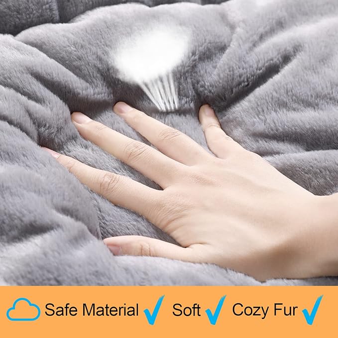 Dog Crate Pad Washable Dog Bed for Crate Extra Large Cozy Mat 48-Inch Gray | Ultra Soft Kennel Pad,Anti-Slip Bottom,Fits for Most Metal Crates,Comfortable Sleeping Pet Mat