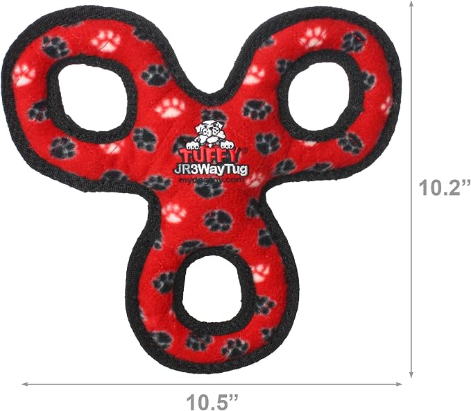 TUFFY® : 3Way Tug Dog Toy: Ultra Durable Plush Toy with Multiple Layers & Reinforced Seams, Washable and Floats, Original Construction