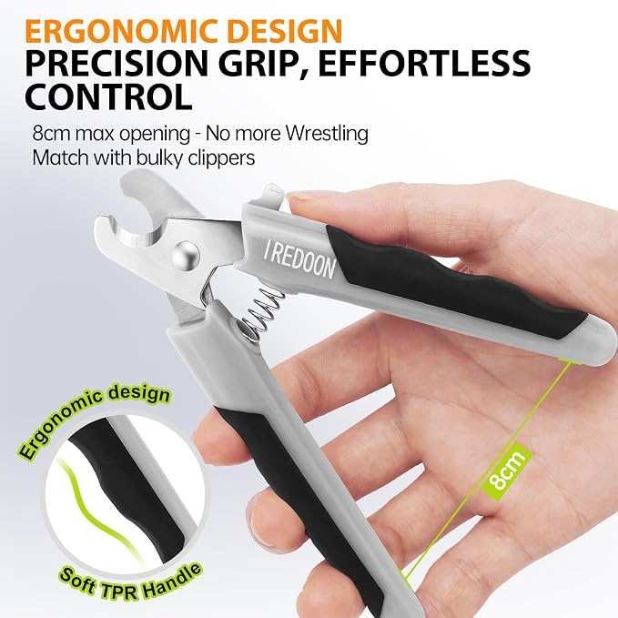 IREDOON Dog Nail Clippers and Trimmer, Ultra-Sharp Pet Nail Clippers with Nail File for Grooming - Dog Claw Care for Small & Large Dog