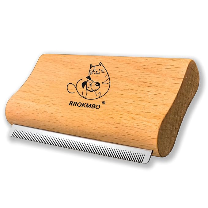 Premium Deshedding Dog Brush,Pet Deshedding Brush,Professional Cat Deshedding Brush for Grooming,Wooden Pet Grooming Combs for Short and Long Hair,Deshedder Shedding Tool.