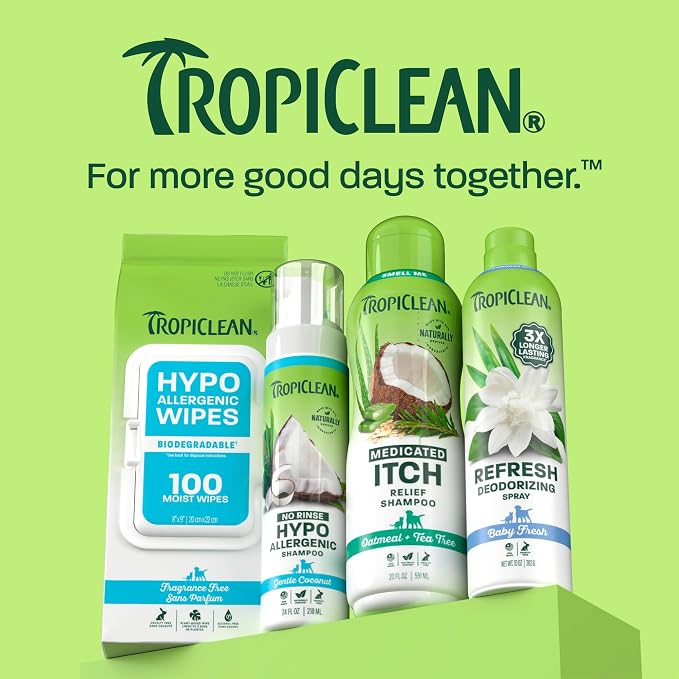 TropiClean Oatmeal Dog Shampoo, Medicated Itchy Skin Relief, 2.5 Gallon | Professional Soothing Medicated Formula | Itchy Skin Relief | Puppy Safe | Made in USA