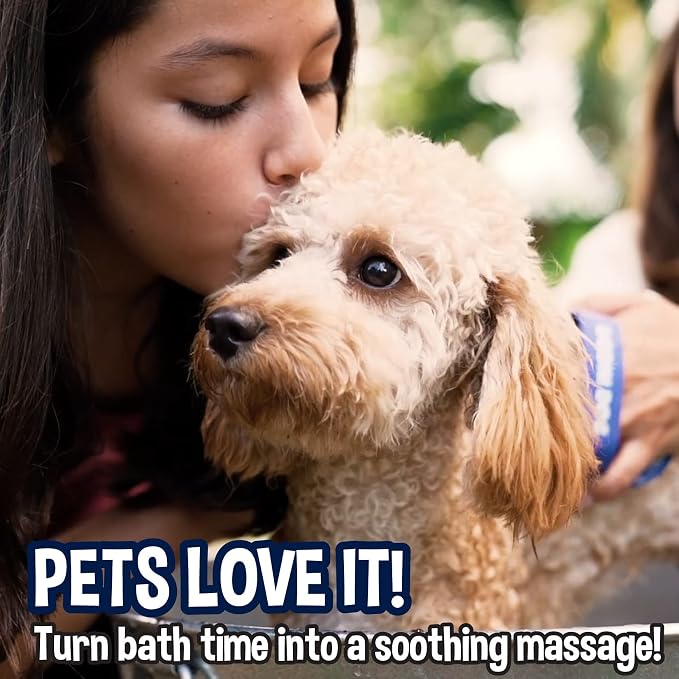 Bodhi Dog Grooming Bundle - Oatmeal Shampoo & Conditioner with Bath Brush for Shower, Showerhead, Sprayer & Bathing - Gentle Care for Long, Short & Curly Hair