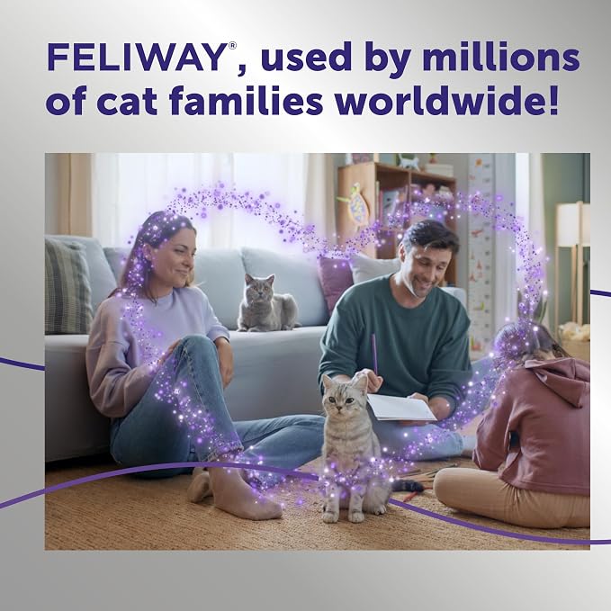 FELIWAY Optimum 30 Day Cat Calming Refills for Pheromone Diffuser,48ml Value Pack - Helps Reduce Common Signs of Stress in Cats & Kittens,Enhanced Calming,(Pack of 12)