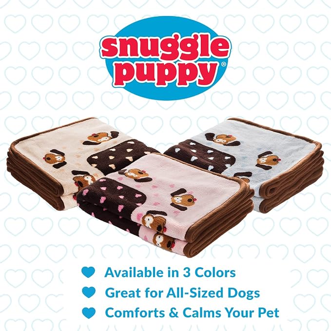 Snuggle Puppy Blanket for Pets - Cozy Dog Blanket for Small Dogs - Machine Washable Dog Blanket in Blue