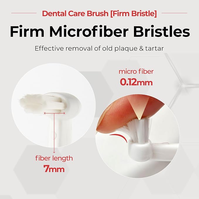 JAYU PET Dental Care Brush, Firm Bristles, 1ea | Resilient Dog Toothbrush, Cat Toothbrush, Tartar & Plaque Removal, Horizontal Head, S-Curved Body