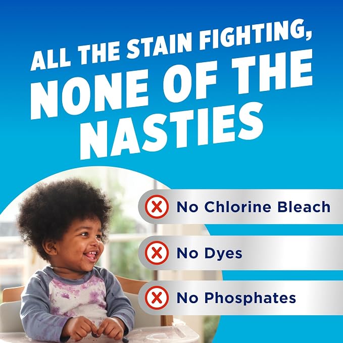 OxiClean Max Force Laundry Stain Remover Spray Refill, 48 fl oz | Spray Now Wash Later, Baby & Kids Stain Remover, Food & Grease Stains, Enzymatic Stain Remover, Color-Safe, Bleach-Free