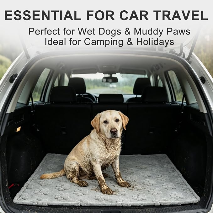BEAUTYZOO Waterproof Dog Blankets for Large Dogs, Dog Blanket for Couch Sofa Bed, Super Soft Premium Coral Fleece Throw Cat Puppy Blanket, Reversible Furniture Protector, Washable Pet Blanket 32x40IN