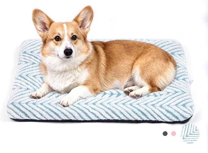 Mora Pets Dog Crate Pad Washable Puppy Dog Bed for Crate Flat Kennel Mat | Soft Dog Cat Bed Mat, Crate Pad for Dog Cages Cozy Sleeping Liner, Dog Pillow Cushion for Small Medium Pets Anti Slip 30 x 19