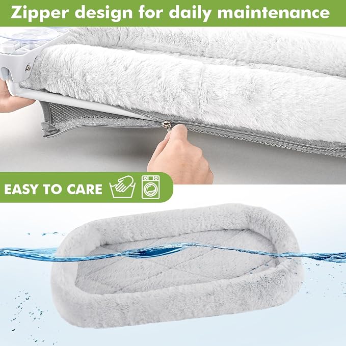 Zoratoo 2PC Cat Window Perch, Foldable & Cordless Cat Hammock with Bolster | 2-in-1 Reversible Cover, Removable for Machine Wash, Stable Window Resting Seat with Large Suction Cups for Indoor Cats