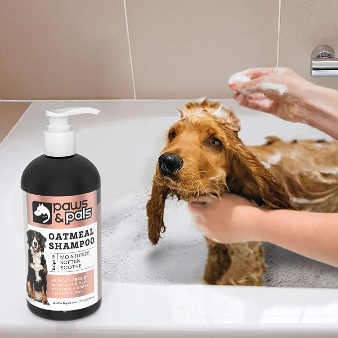 Natural Oatmeal Dog-Shampoo and Conditioner - 20oz Medicated Clinical Vet Formula Wash for All Pets Puppy & Cats - Made with Aloe Vera for Relieving Dry Itchy Skin Packaging may Vary