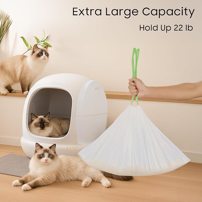 150 Tear-free Count Cat litter bags Liners Only Compatible with MW-SC01 MW-SC02 Meow Self-cleaning Cat Litter Box,Leak-proof 18" x 12.6"