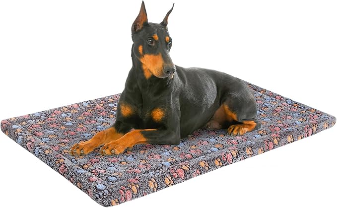 BEAUTYZOO Dog Crate Pad Washable Ultra Soft Pet Kennel Mat XLarge, 48" Gray | Ultra Soft Crate Pad,Anti-Slip Bottom,Waterproof Lining Protects Floors & Furniture,Comfortable Cozy Mats for Cage Car Travel
