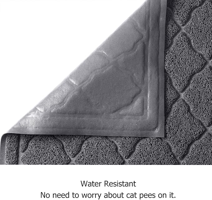unipaws Cat Litter Trapping Mat, Litter Box Scatter Control Pad | Litter Free Floors and Urine Waterproof, Gentle on Paws, No Phthalate