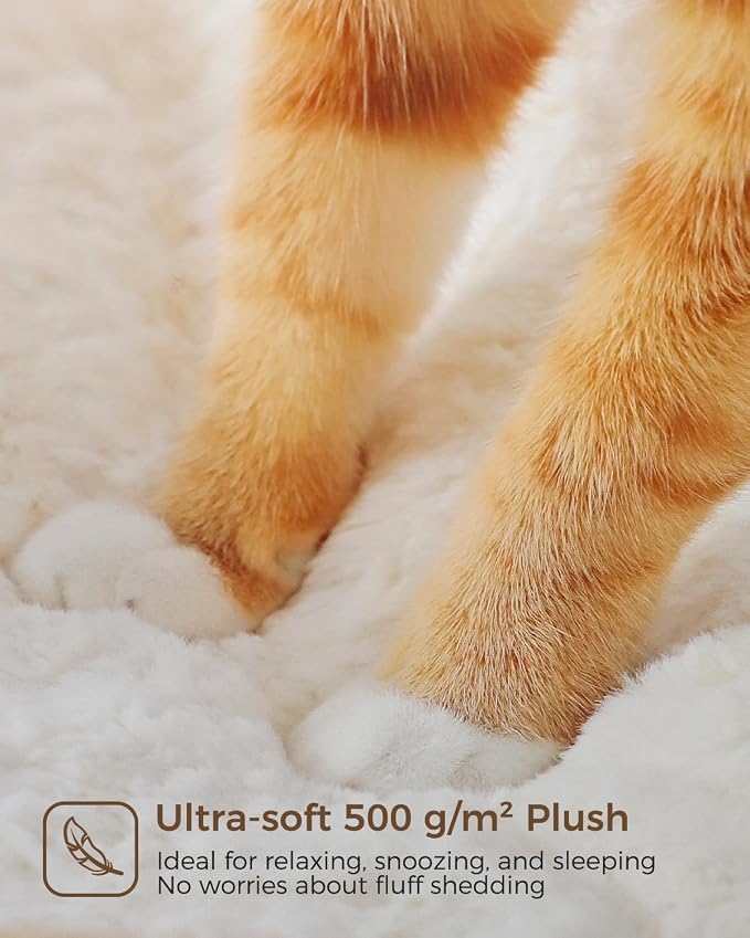 MUTTROS Modern Cat Tree for Large Cats, Wood Cat Tower for Indoor Cats, Real Branch Luxury Cat Furniture with Super Large Cozy Condo and Hammock & Scratching Post, Top Basket, White