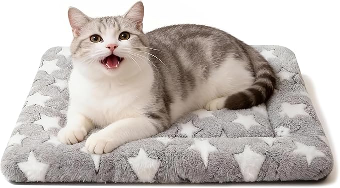 Dog Bed Mat, Reversible Crate Pad & Cute Dog Bed - Machine Washable Kennel Mat with Ultra Soft for Small Dogs & Cats
