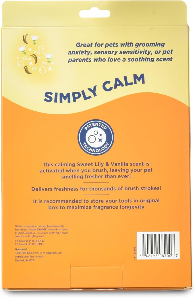 Arm & Hammer Deodorizing Dog Grooming Glove, Lily & Vanilla Scent | Fragrance transfer technology, baking soda infused, deshedding glove, for bathing and dry grooming daily