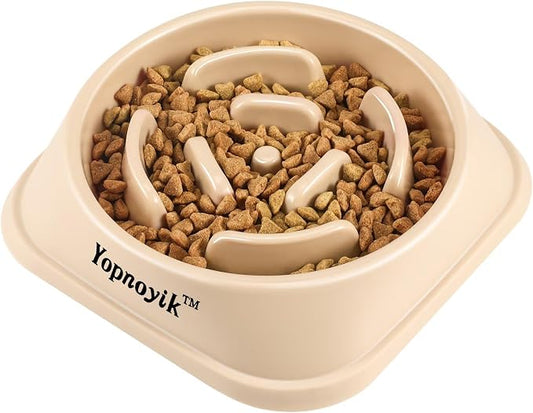 Yopnoyik Slow Feeder Dog Bowls for Healthy Eating, Non-Slip and Anti-Choking Design, Reduces Bloating & Overeating for Large Dogs, Easy to Clean