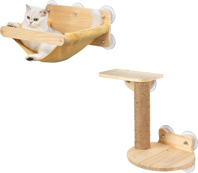 Cat Window Perch for Indoor Cats Suction Cups Mounted Window Bed Hammock