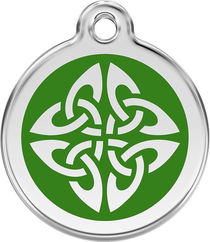 Red Dingo Personalized Tribal Arrows Pet ID Dog Tag (Large Green)