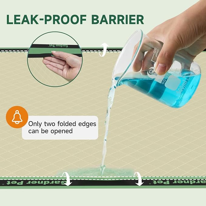 Gardner Pet Disposable Puppy Pads XL, 22" x 22" Dog Pee Pads for Dogs, Super Absorbent & Leak-Proof Full Edge-Wrapping Extra Thick Dog Potty Training Pads (50 Count)