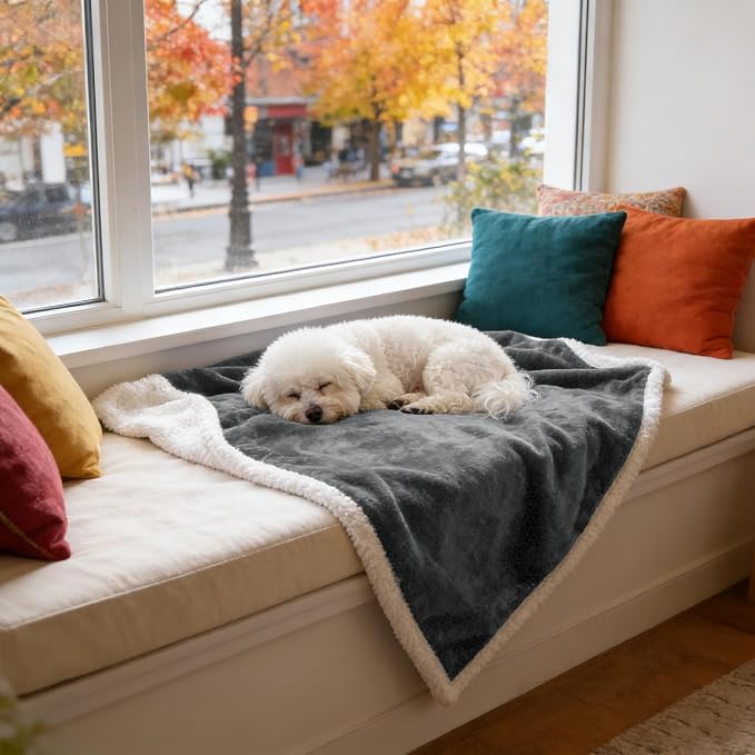 Kritter Planet Dog Blankets for Small Dogs, Soft Puppy Blanket, Pet Blankets for Cats, Lightweight & Washable, Perfect for Dog Beds, Car Seats, Creat, 30x40 inches