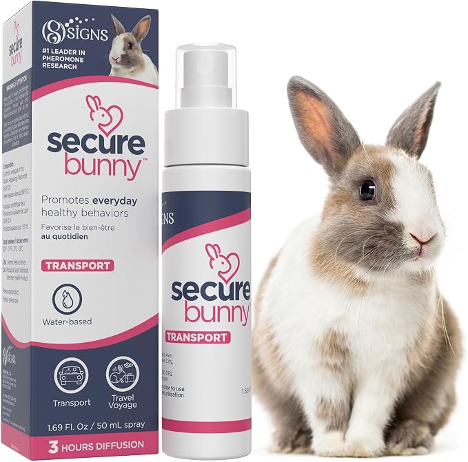 SIGNS SecureBunny Transport, Water Based Calming Travel Spray, Naturally Supports Calm and Wellbeing, Naturally Relieving Anxiety and Stress