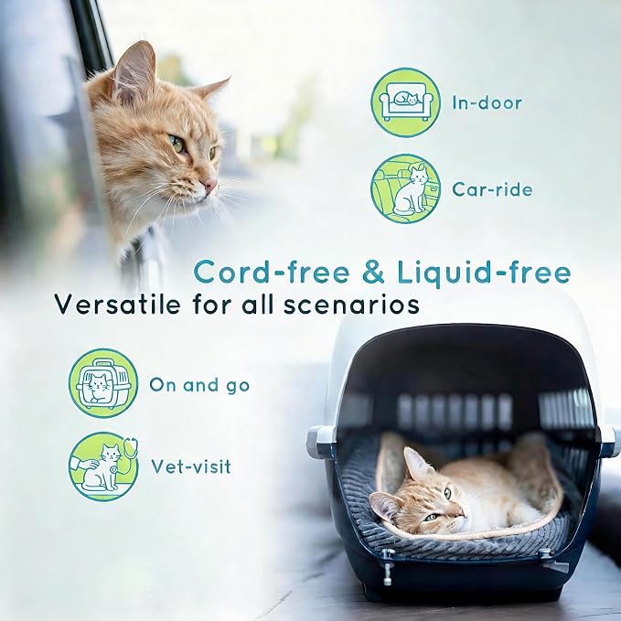 Cat Calming Diffuser Gel – Anti-Anxiety Pheromone Stress Relief for Cats & Kittens, Unplugged Cordless Cat Calming, Helps Reduce Stress-Related Behaviors, Drug-Free, Lasting 2 Months, 4.2oz / 120g