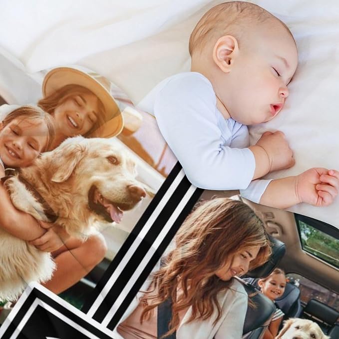 Artsadd Personalized Memorial Blanket with Pictures Pet Loss Sympathy Gift in Memory of Dog Cat Custom Photo Blanket