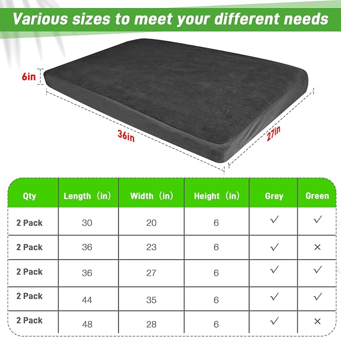 Dog Bed Covers Replacement 100% Waterproof for Dog Bedding Washable Black 2 Pack 27" x 36" M