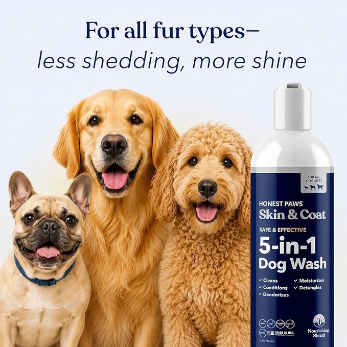 Dog Shampoo and Conditioner, Itchy Skin Relief, Sensitive Skin, Smelly Dogs | Oatmeal Shampoo for Dogs, Puppy Shampoo and Conditioner, Dog Wash for Allergies, Anti Itch, Natural Deodorizing Pet Shampoo