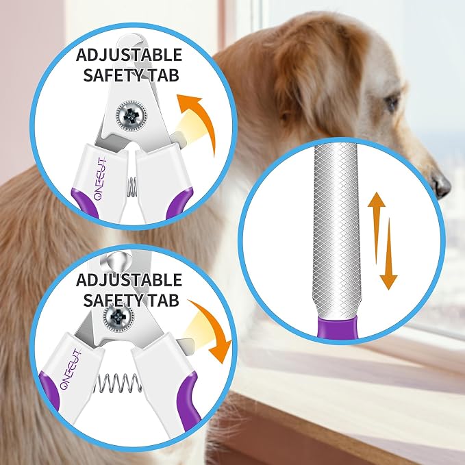 6" Dog Nail Clippers for Small, Medium and Large Breed Professional Pet Nail Trimmers -Suitable for Cats, Rabbits and Guinea Pigs with Safety Guard to Avoid Over Cutting (Pink)