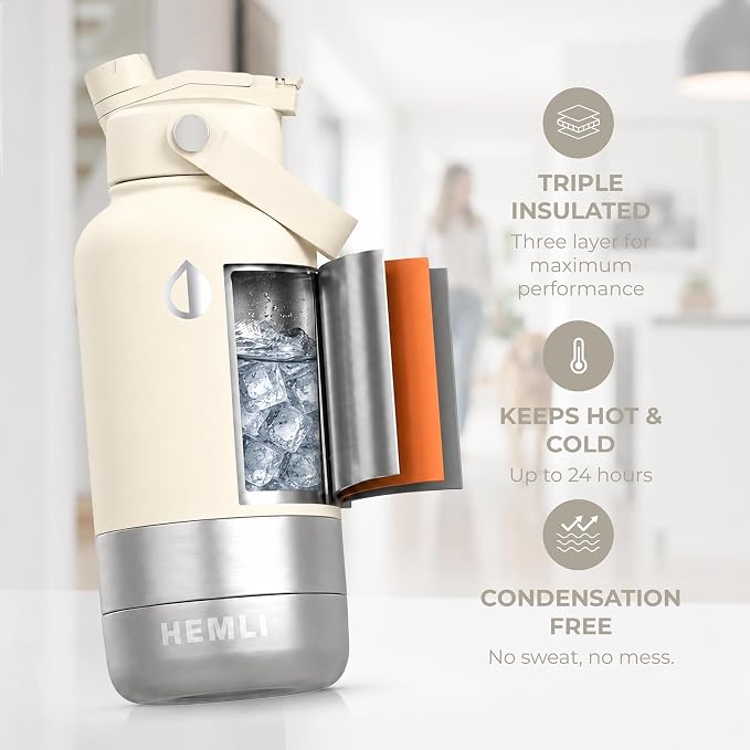 32 oz. Dog Water Bottle, Insulated Dog Travel Water Bottle, Stainless Steel Pet Water Bottle Dispenser Portable Food and Water Bowl for Dogs for Walking Dog Canteen Travel Kit