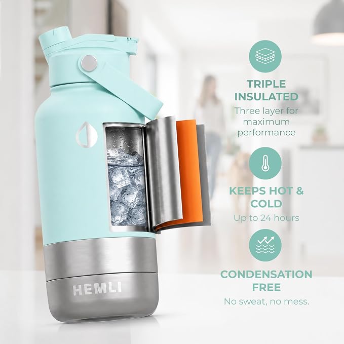 32 oz. Dog Water Bottle, Insulated Dog Travel Water Bottle, Stainless Steel Pet Water Bottle Dispenser Portable Food and Water Bowl for Dogs for Walking Dog Canteen Travel Kit