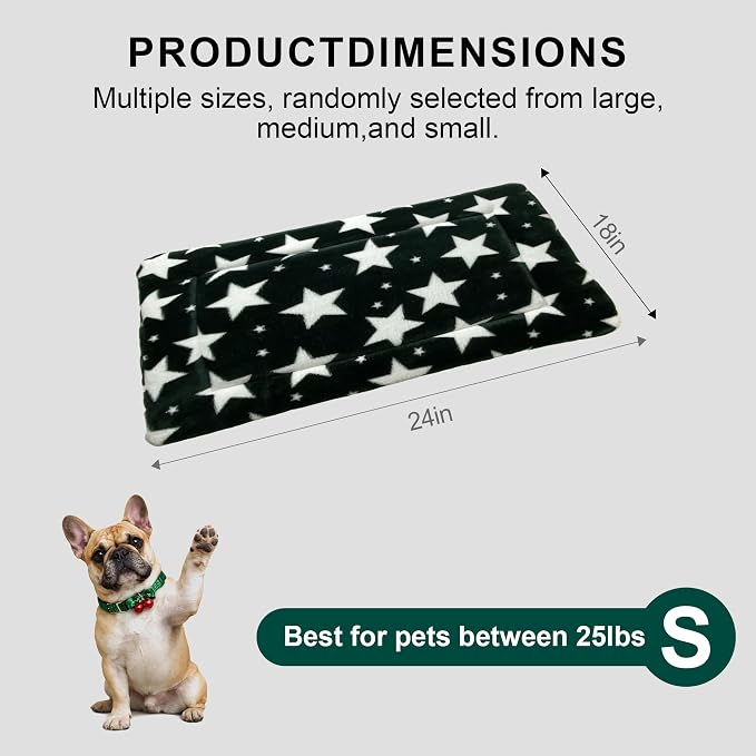Washable Dog Bed Mat with Anti-Slip Bottom, Deluxe Plush Memory Foam Crate Pad & Waterproof Outdoor Kennel Mat for Dogs & Cats-Durable Crates Beds, Large Medium Small Puppy Size24 x 18",Green