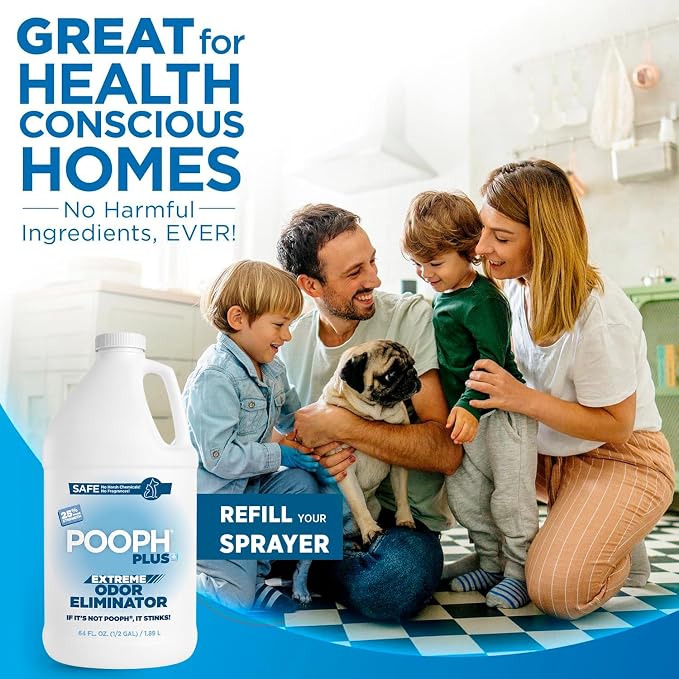 POOPH Plus Maximum Strength Pet Odor Eliminator Spray, 64 oz