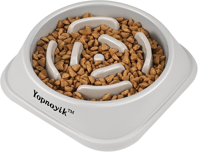 Slow Feeder Dog Bowls for Healthy Eating, Non-Slip and Anti-Choking Design, Reduces Bloating & Overeating for Large Dogs, Easy to Clean