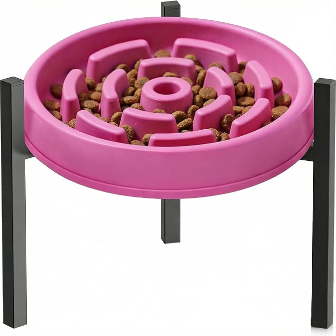 Adjustable Width Dog Bowl Holder - Single Bowl Feeder for Medium to Large Breed Dogs, fits Bowls from 8-11 inches, Sturdy Metal Construction, Ergonomic Design (Bowl not Included) (2Pack)