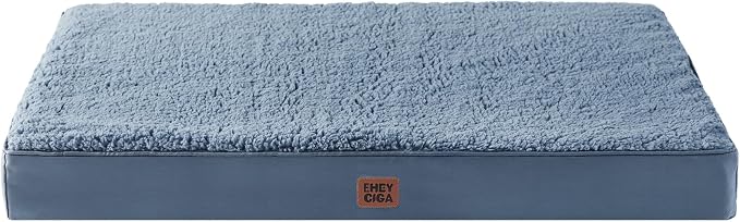 EHEYCIGA Orthopedic Dog Bed Medium with Removable Washable Cover, 30x20 | Egg Crate Foam Support, Durable Oxford fabric, Non-Slip Bottom, Machine Washable, Soft Waterproof Plush Pet Bed Mat For Crate