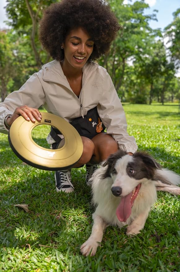 OllyDog Super Flyer Dog Flying Disc – Floating Fetch Toy for Water Play, Soft Eco-Friendly Recycled Fabric, Gentle on Teeth, 11" for Medium & Large Dogs (Alchemy, 11")