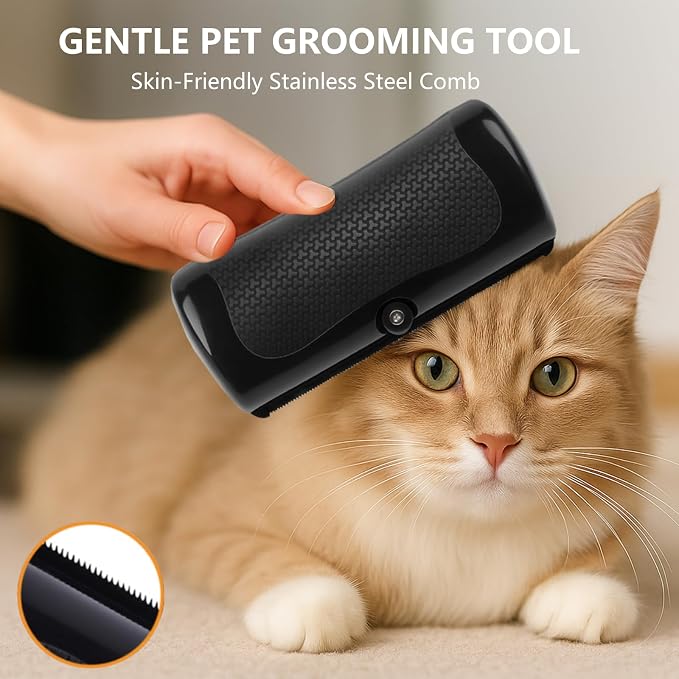 Deshedding Dog Brush, Dog Brush for Shedding Dogs Cats Horses Short Hair | Easy Clean Deshedding Tool Removes Loose Fur & Undercoat, Pet Grooming Brush for Short, Medium Hair Dogs Cats at Home