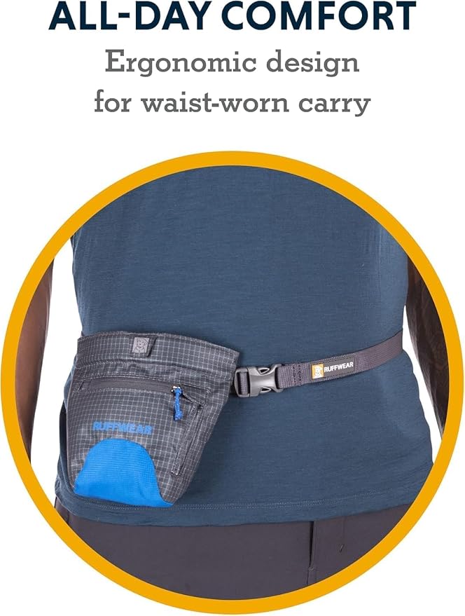 Ruffwear, Treat Trader Dog Treat Pouch, Brown Bear | Hands-Free Waist-Worn, One-Handed Magnetic Closure, Belt or Clip, Waterproof Food-Grade Lining, Zip Pocket, Clicker Loop