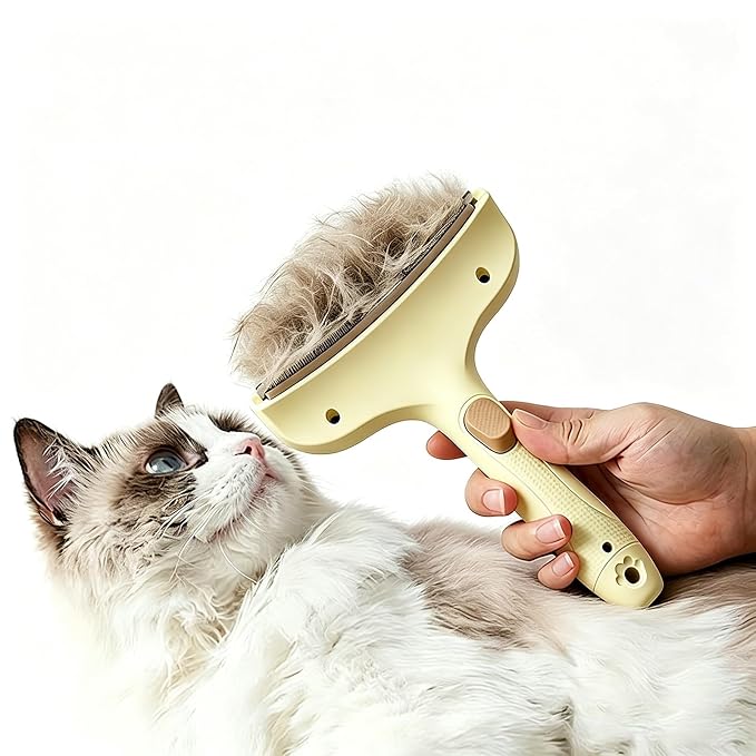 Professional Pet Deshedding Brush for Loose Undercoat Fur, Pet Grooming Comb for Long & Short Haired Dogs Cats, Gentle Skin Friendly