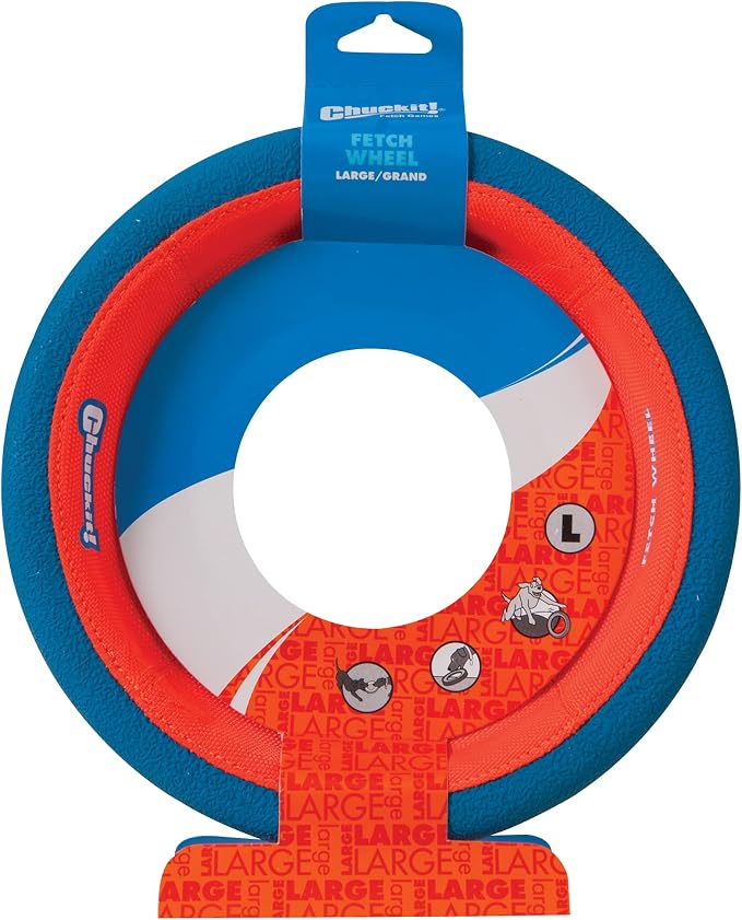 Chuckit! Fetch Wheel Outdoor Dog Toy, Large, for Large Breeds(Pack of 6)