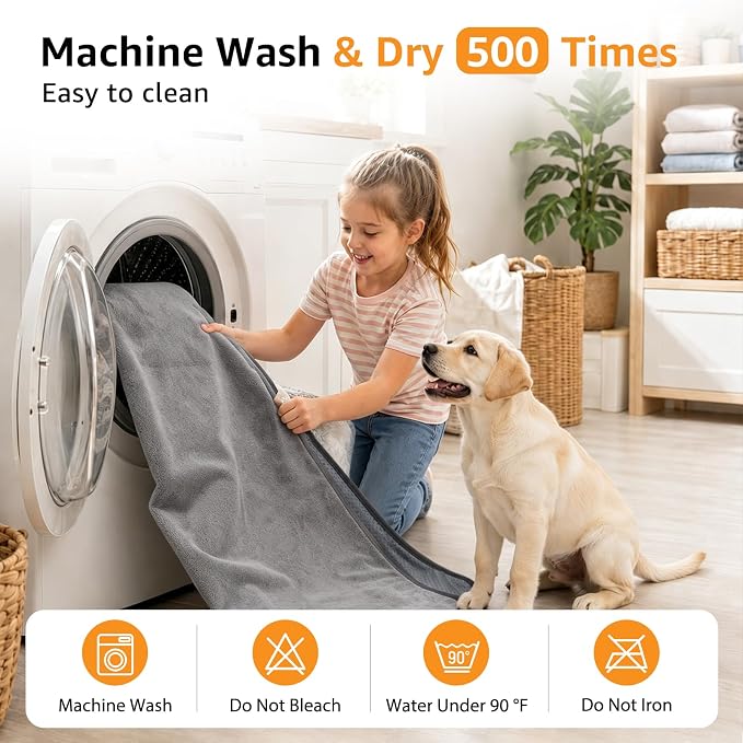Washable Dog Pee Pads, 34x52, Absorbent, Waterproof, Reusable Whelping Pads | Non-Slip, Dog Mats for Puppy Training, Whelping, Potty, Playpen, Crate, Incontinence, Housebreaking