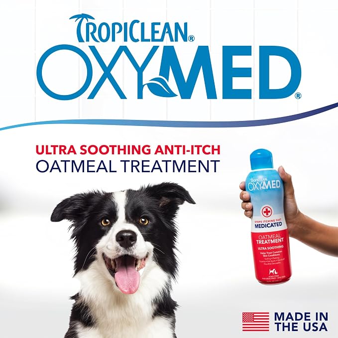 TropiClean Oxymed Medicated Cat & Dog Conditioner for Itchy Skin, 20oz