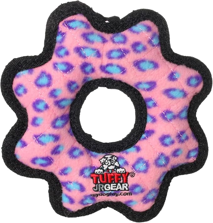 TUFFY® : Gear Ring Dog Toy: Ultra Durable Plush Toy with Multiple Layers & Reinforced Seams, Washable and Floats, Original Construction