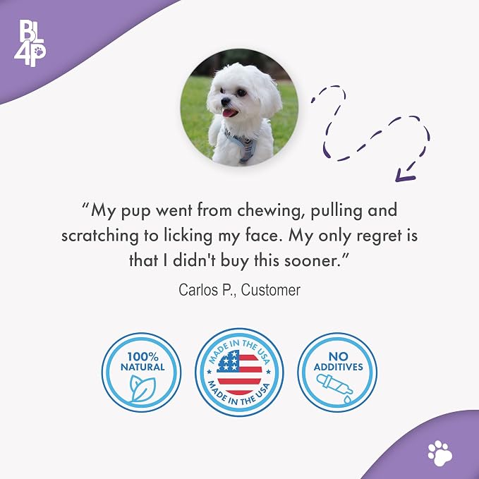 BestLife4Pets Pet Relax Dog Calming Anxiety Relief - 400 Pills | Long-Lasting Dog Relaxants for Stress Relief, Natural Solution for Separation Anxiety, Travel, Thunderstorms, and Fireworks
